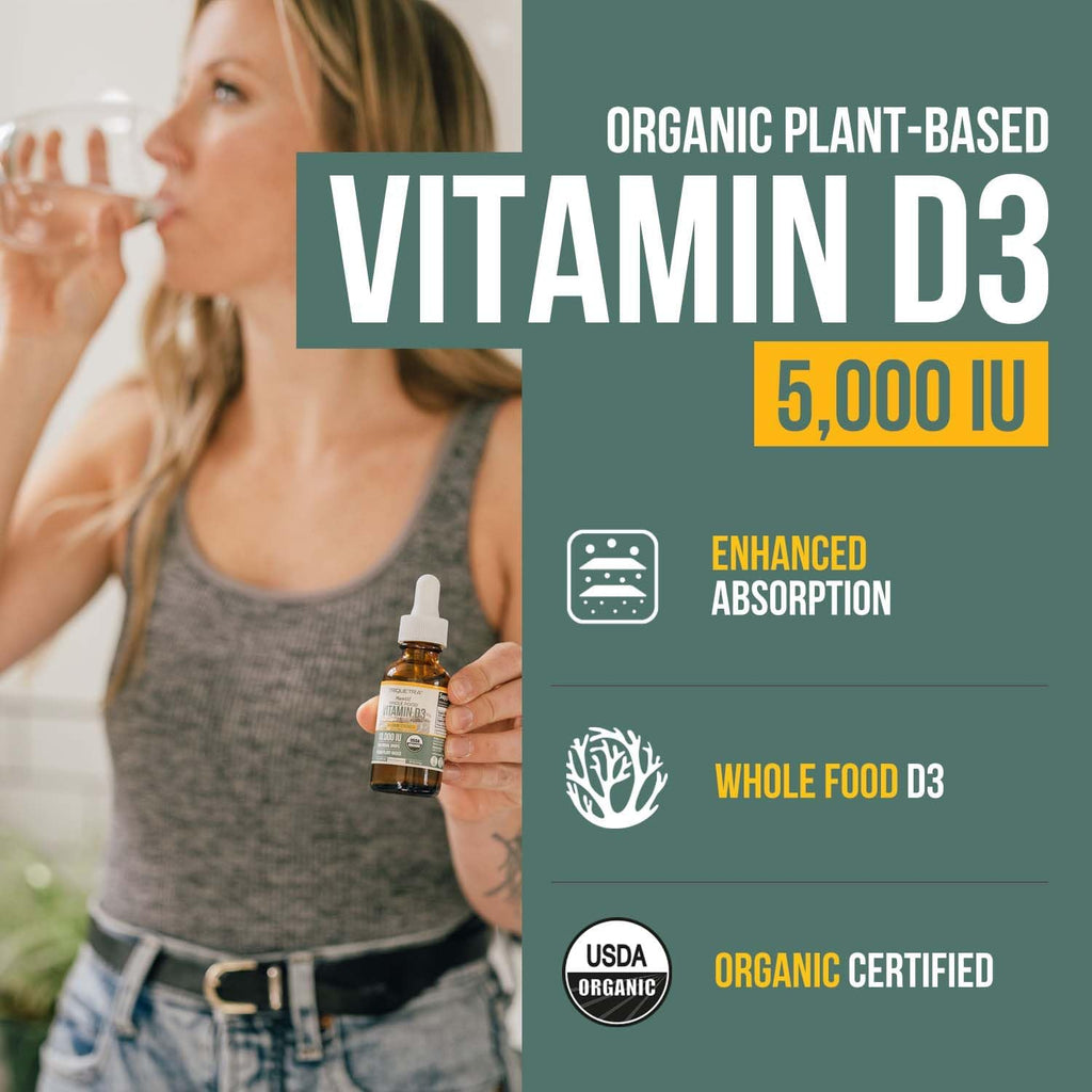 Planta-D3 Vitamina D3 Orgánica 5000 UI - Vegana, Líquido Sublingual...