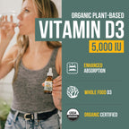 Planta-D3 Vitamina D3 Orgánica 5000 UI - Vegana, Líquido Sublingual...