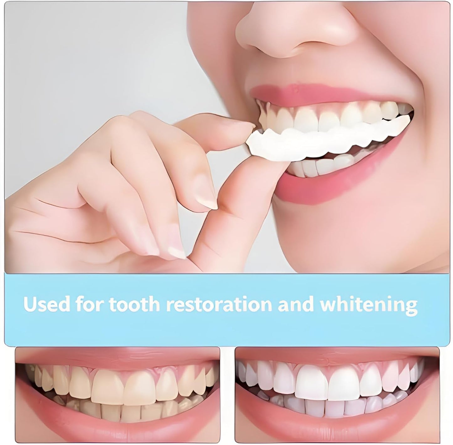 2 Pairs Temporary Smile Support Adjustable, Suitable for All Sexes,...