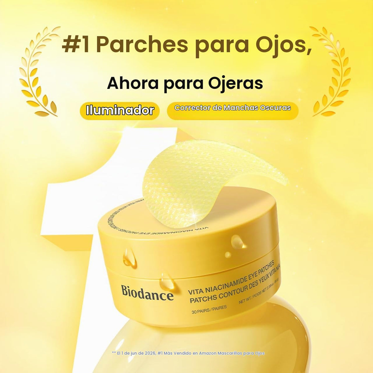 BIODANCE Vita - Parches de niacinamida para ojos, ojeras y manchas...