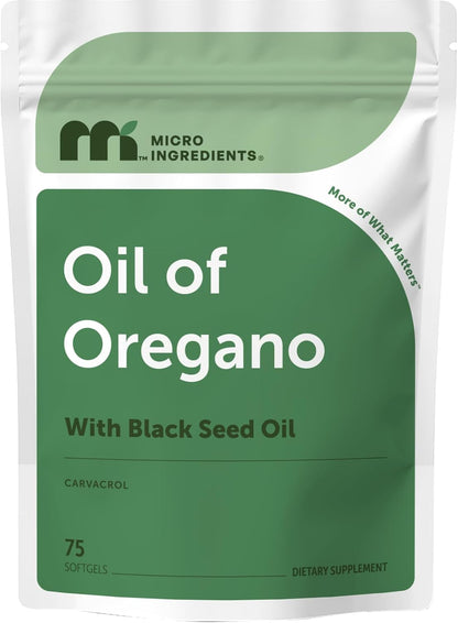 Micro Ingredients Aceite de orégano con aceite de semilla negra, 75...