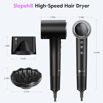 slopehill Secador de pelo profesional de 110,000 rpm, ultraligero d...