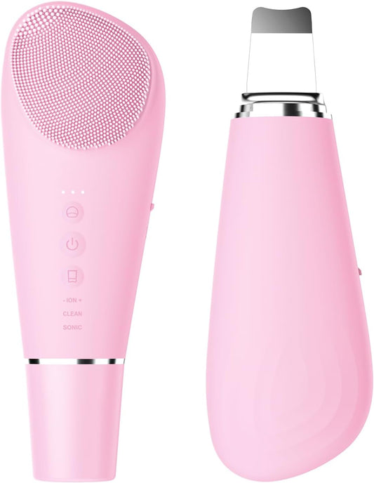 Stepcare Cepillo facial de silicona recargable 2 en 1, cepillo de l...