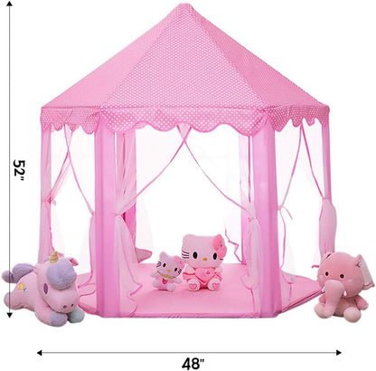 wilwolfer tienda de campaña tipo castillo de princesa para niñas, t...