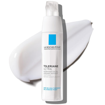 La Roche-Posay Toleriane Humectador facial, relajante, ultra Intenso, para piel sensible, de 1.35 onzas líquidas.