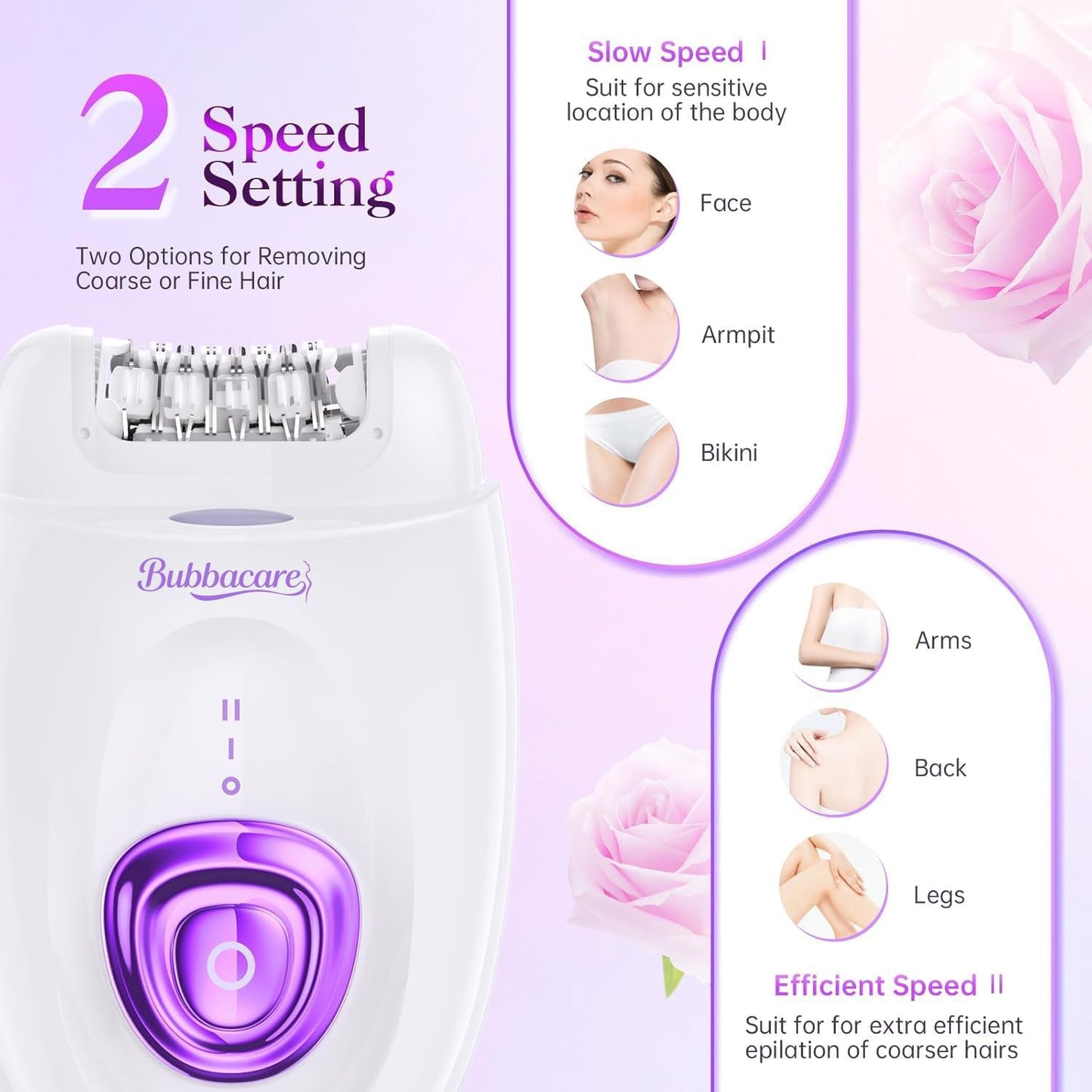 Depiladora para mujeres, dispositivo de depilación facial inalámbri...