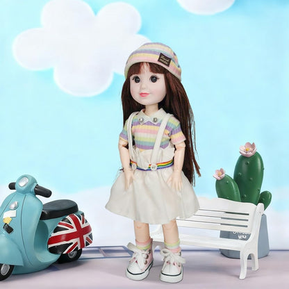 Coconutlin Muñeca de 12 Pulgadas BJD Niña de Moda, 15 Articulacione...