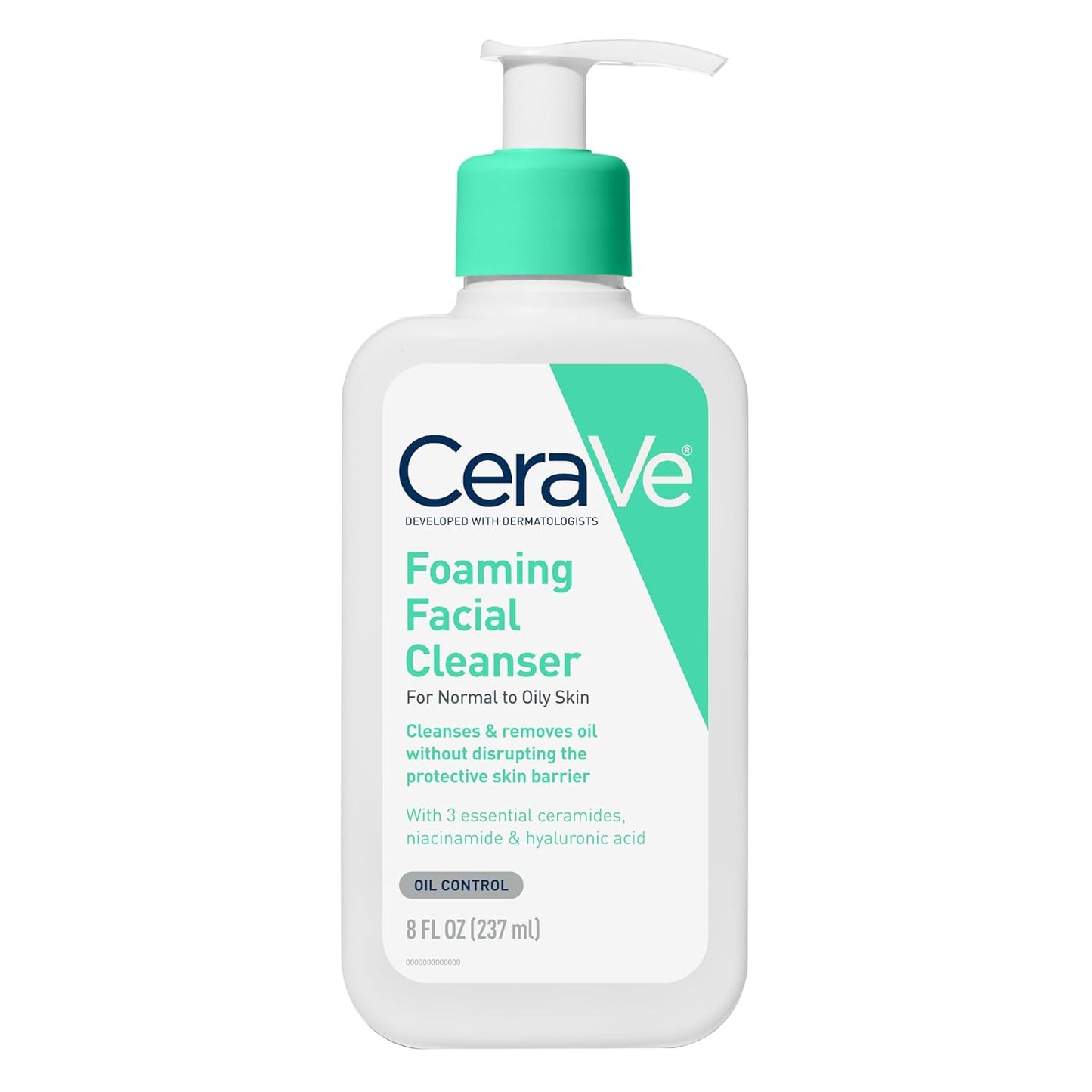 CeraVe Limpiador Facial Espumoso, Lavado Facial Diario para Piel Gr...