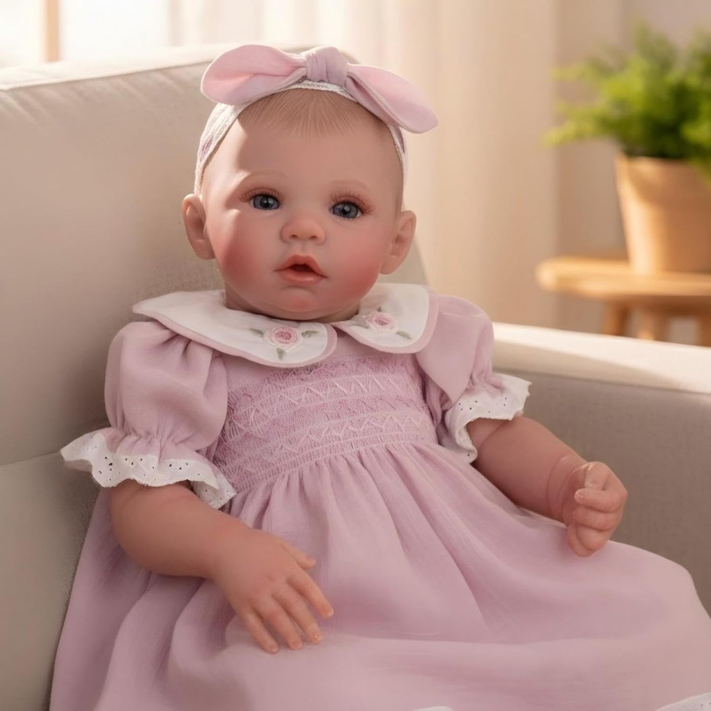 Cloveray Muñeca de bebé Reborn realista de vinilo y tela de 20 pulg...