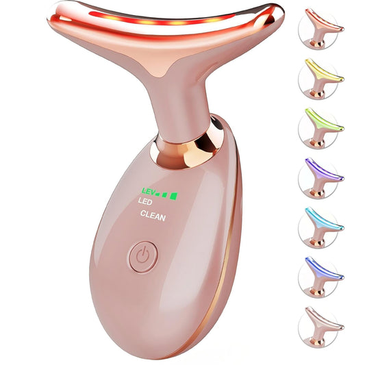 SDKWDH Terapia de Luz Roja para Cara y Cuello, Herramienta de Masaj...