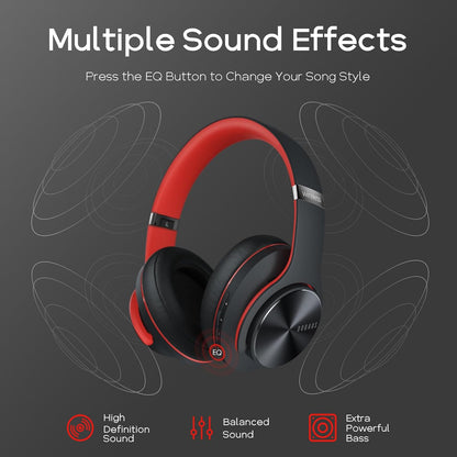 DOQAUS Auriculares Bluetooth sobre la oreja, tiempo de reproducción...