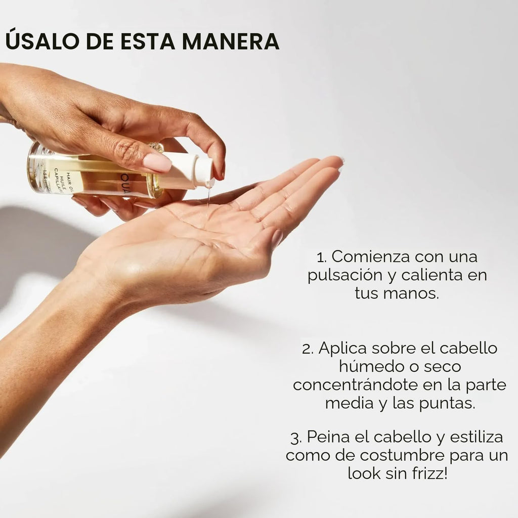 OUAI Aceite para el cabello, protector térmico ligero, control del...