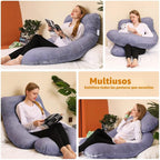 Chilling Home Almohadas de embarazo, almohada de cuerpo completo en...