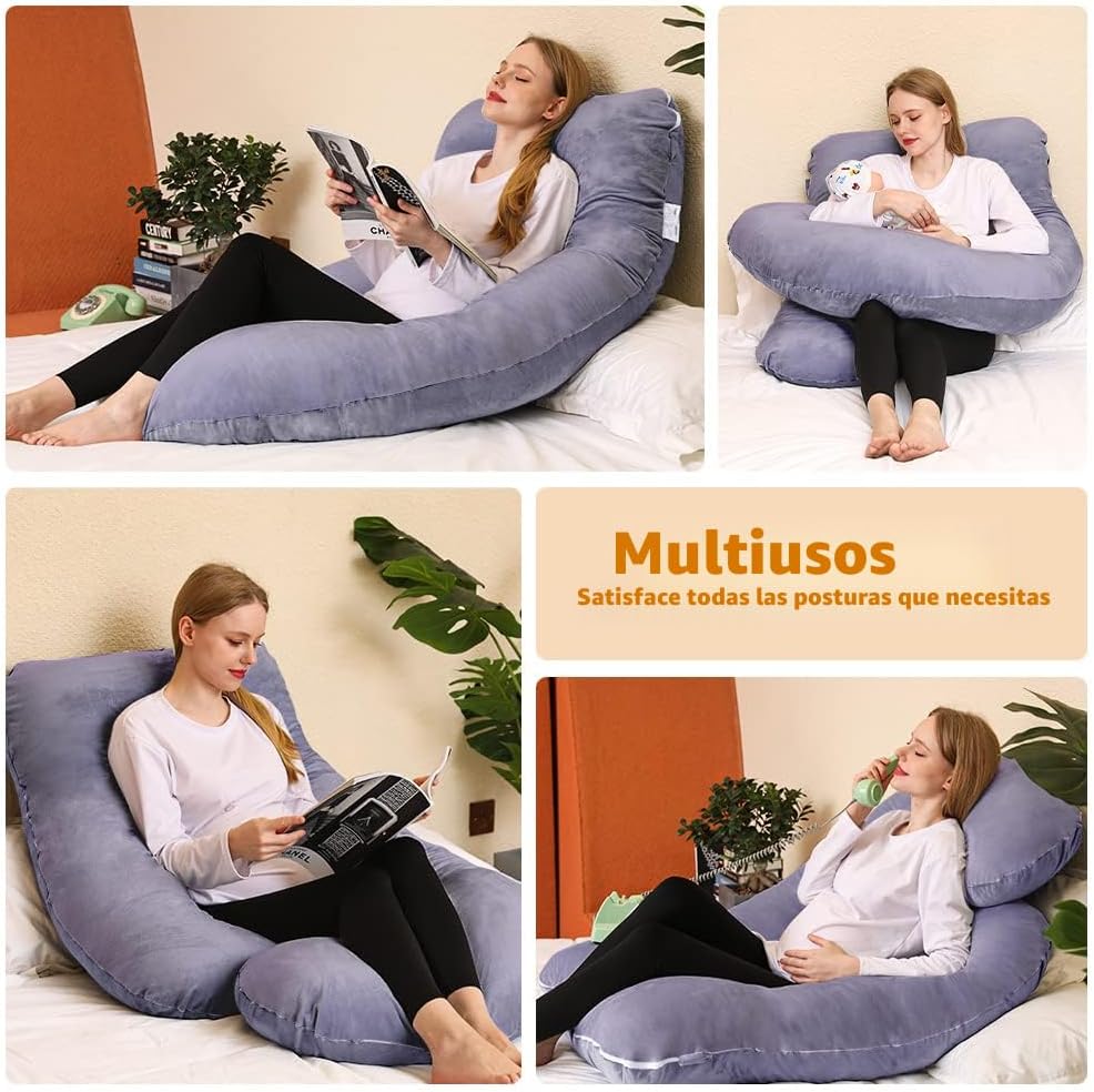 Chilling Home Almohadas de embarazo, almohada de cuerpo completo en...