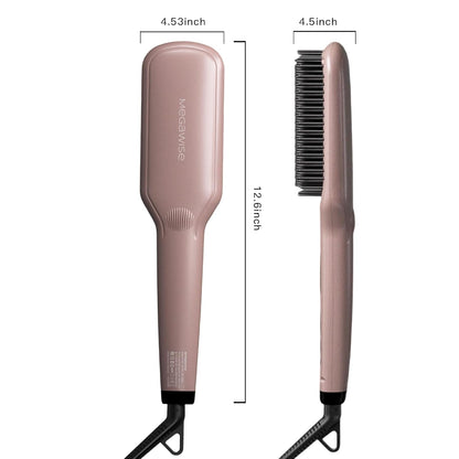 MEGAWISE Cepillo Alisador de Cabello Iónico de Cerámica Pro para Salón en Casa | Tecnología de Calentamiento Rápido MCH 20s con Seguridad de Apagado Automático | Anti-Quemaduras con Voltaje Dual