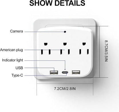 ULar Cargador de pared de cámara de salida 4K para interiores, moni...