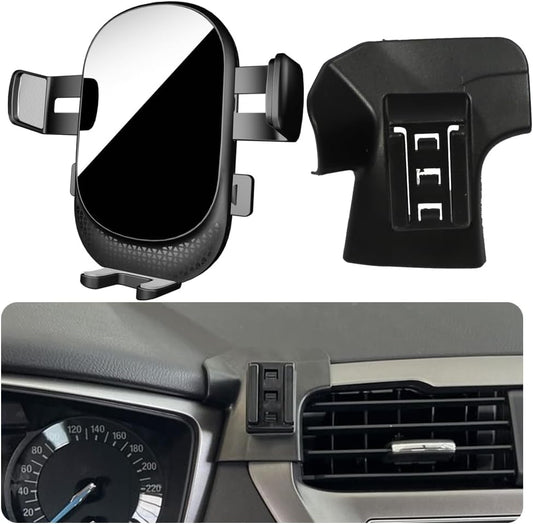 Soporte de teléfono de coche para Ford Fusion Auto Accesorios [Solo para Fusión 2013-2020] [Bloqueo automático, manos libres, soporte de teléfono celular para automóvil compatible con iPhone y todos los teléfonos inteligentes]