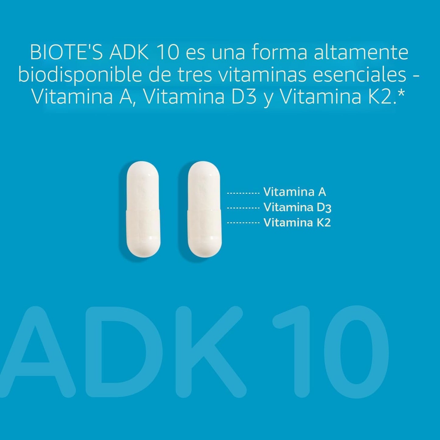 Biote Nutraceuticals - ADK 10 - Inmunidad + Cardiovascular (90 Cáps...