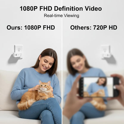 Enchufe inalámbrico de 1080p para cámara inteligente, compatible co...