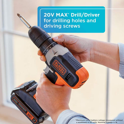 beyond by BLACK+DECKER Kit de herramientas para el hogar con taladr...