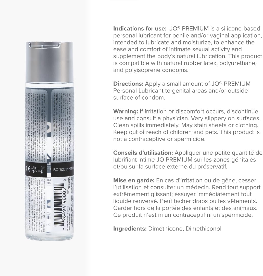 JO Lubricante de silicona premium \u2013 Lubricante personal a base...