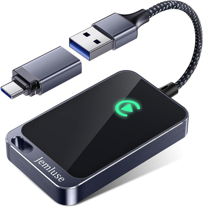 Jemluse Adaptador CarPlay inalámbrico para Apple iPhone: conexión f...