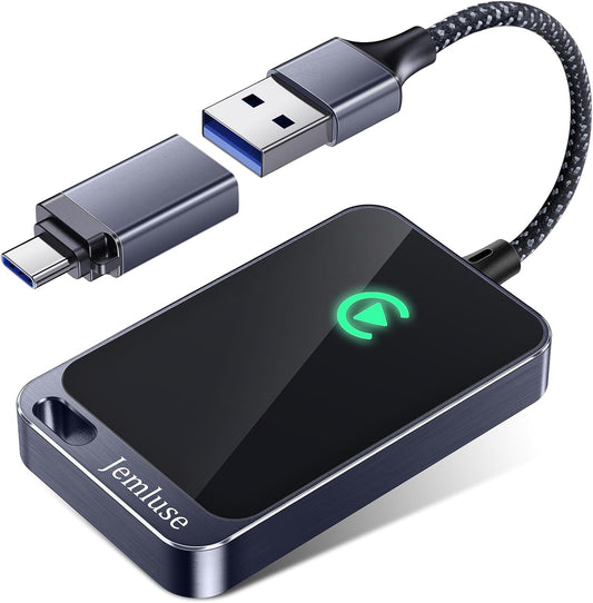 Jemluse Adaptador CarPlay inalámbrico para Apple iPhone: conexión f...
