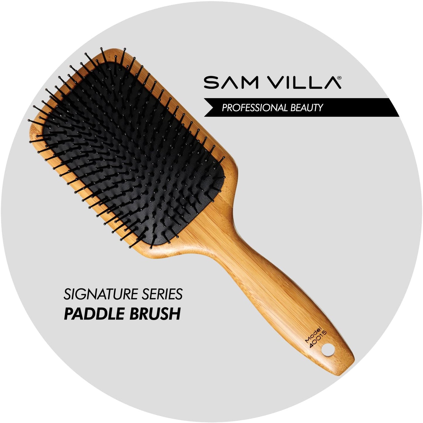 Sam Villa Cepillo de bambú de la paleta del cepillo de bambú de la serie de la firma para el