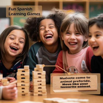 1step2dream Juego de torre de apilamiento español Juego de b