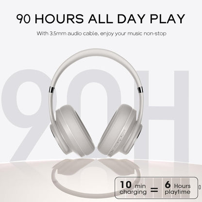 DOQAUS - Auriculares Bluetooth de diadema inalámbricos con 90 horas...