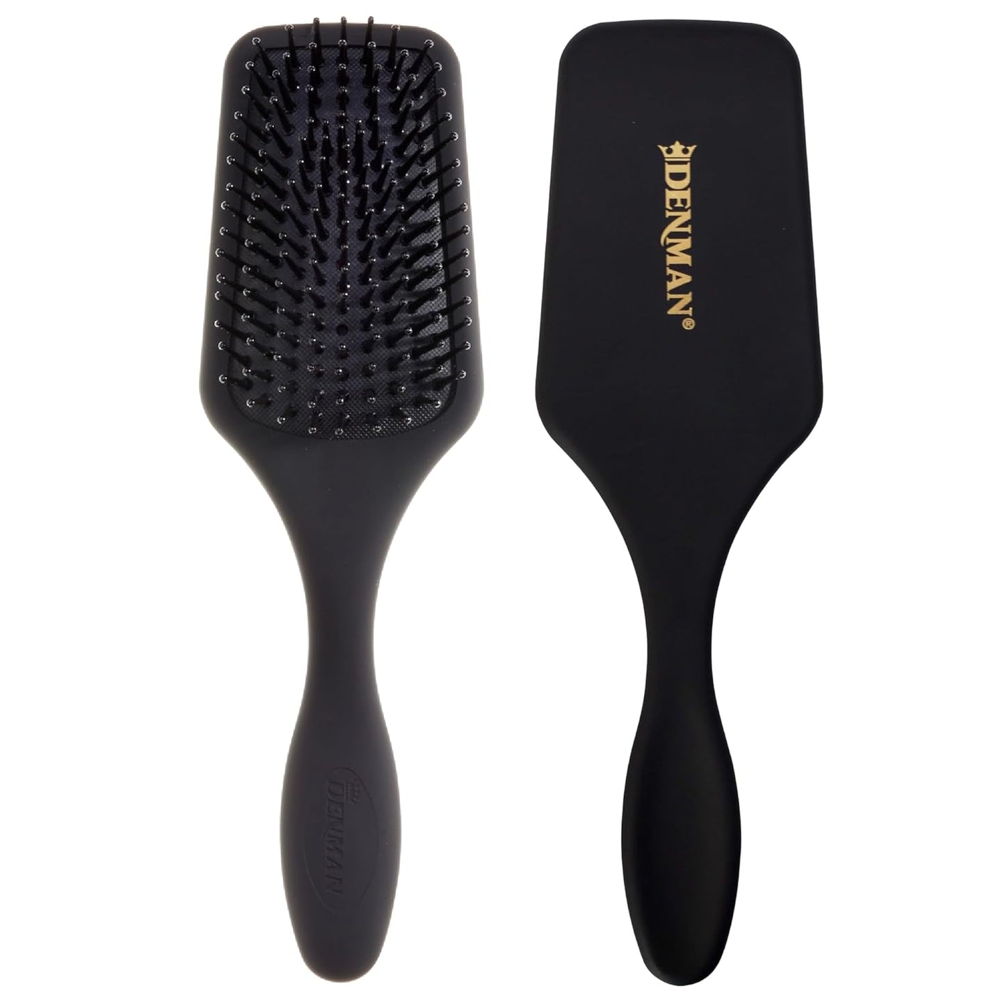 Denman Mini cepillo de pelo con cojín de paleta para secar con soplado, desenredar y viajar sobre la marcha, estilo cómodo, alisado y alisado, para mujeres y hombres, D84
