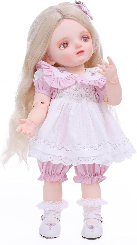 Cloveray Muñecas BJD, muñeca articulada escala 1\/4 con 15 articula...