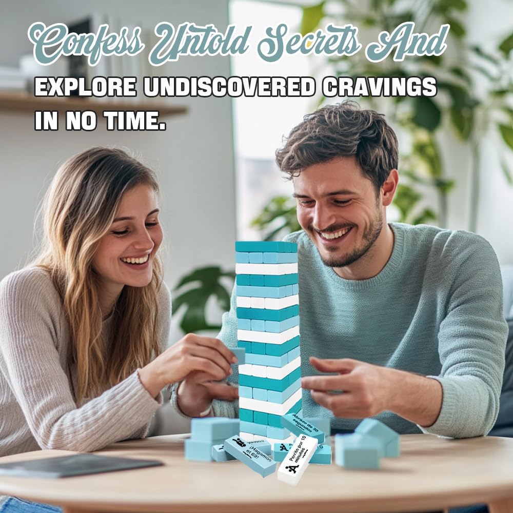 1step2dream Juego de pareja española para adultos, bloques a