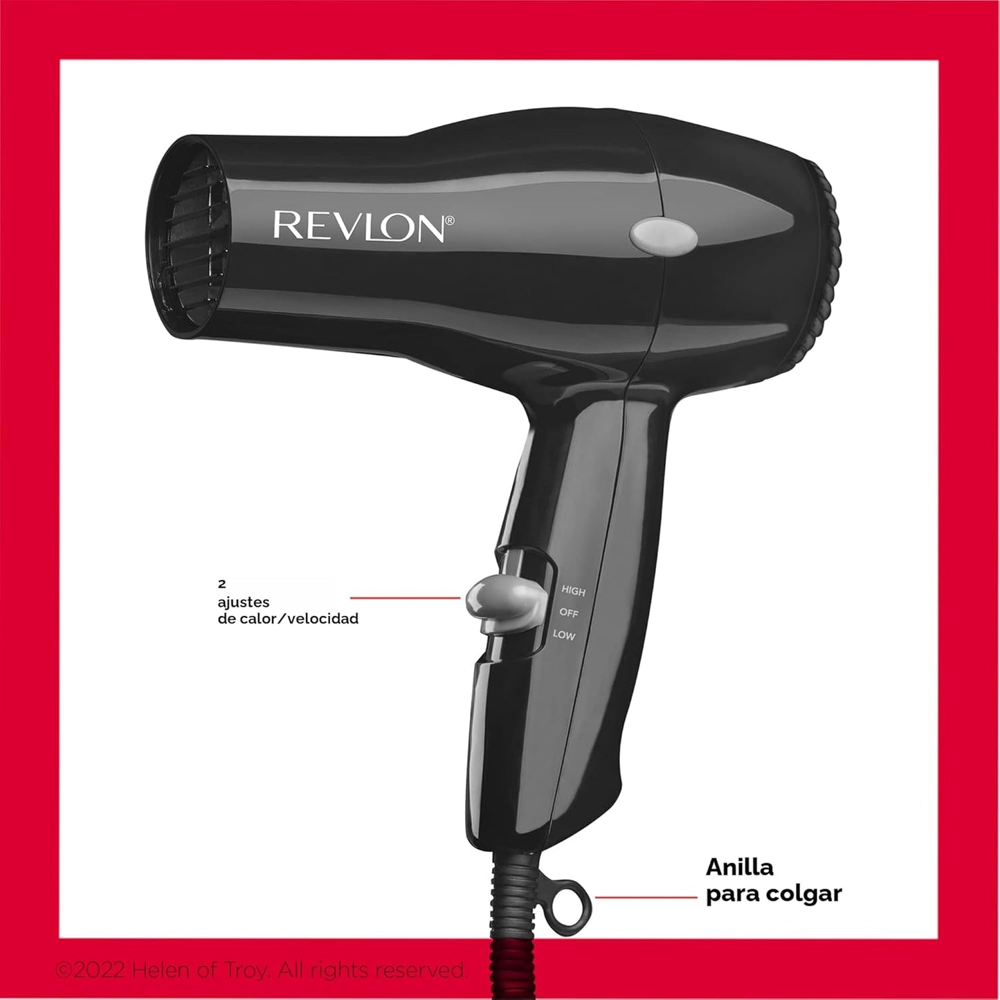 Revlon Secador de pelo compacto | Diseño ligero de 1875 W, perfecto...