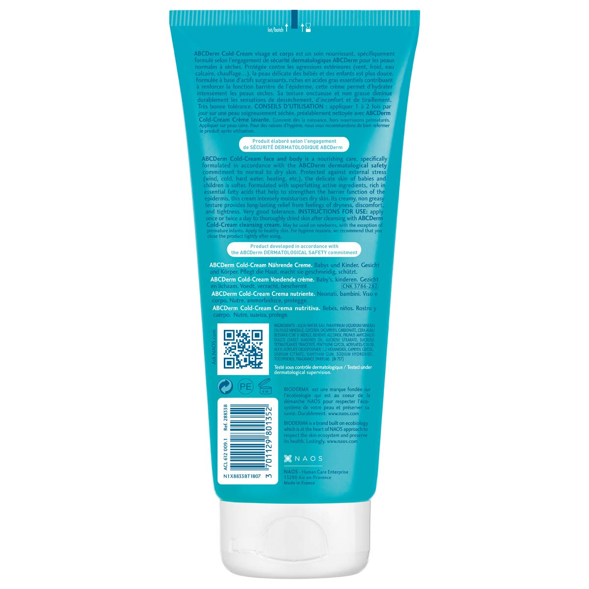 Bioderma - ABCDerm - Crema Corporal Crema Fría - Crema Hidratante Suave - Loción Corporal para Bebés y Niños
