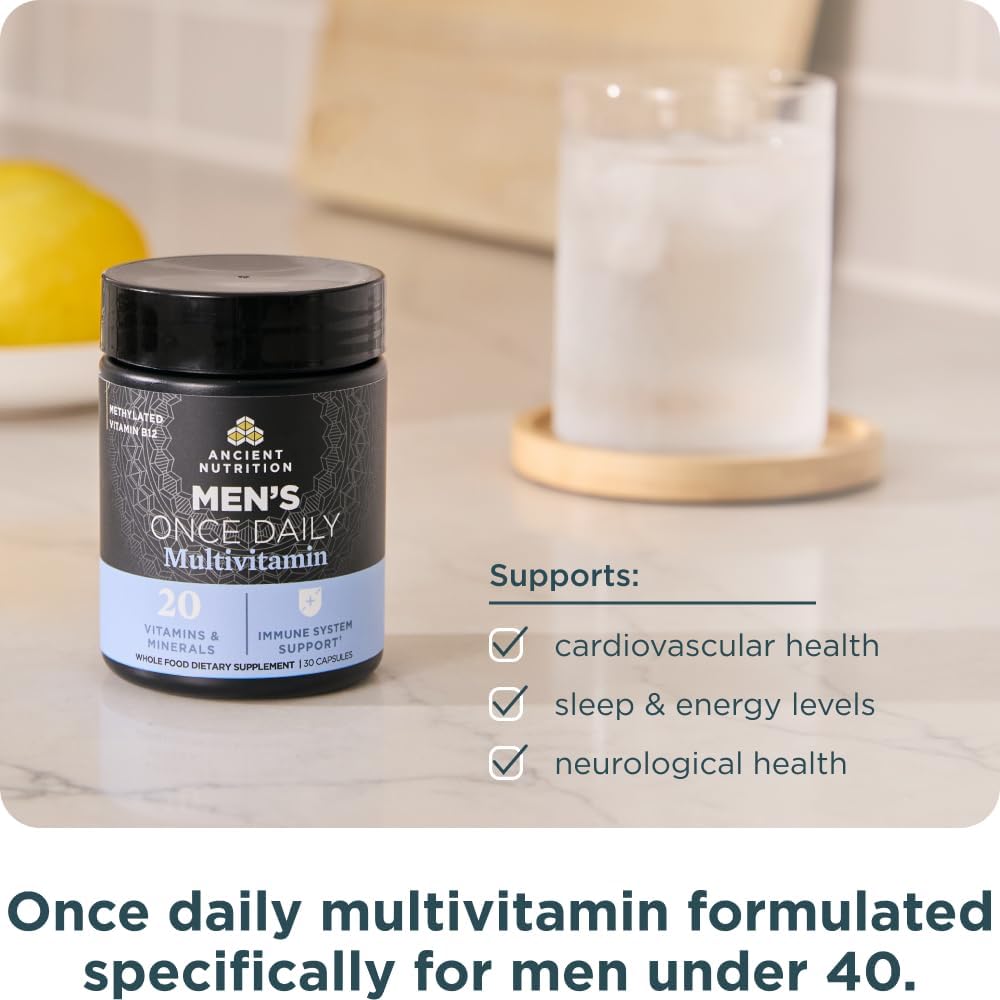 Ancient Nutrition Multivitamínico para hombres, Ancient Multi Suple...