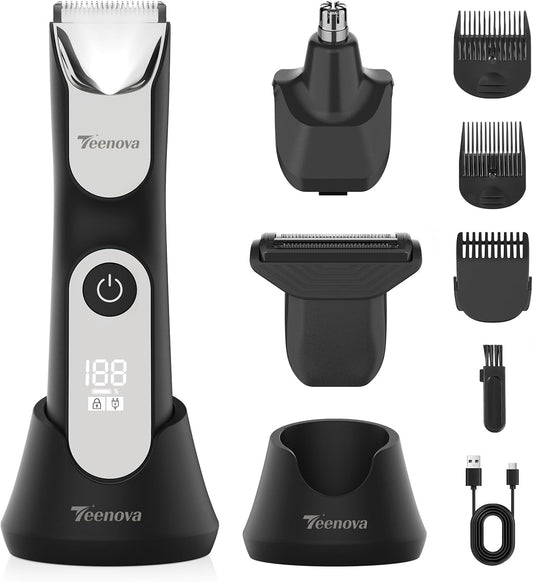TEENOVA Manscape - Recortadora de vello corporal para hombres, reco...