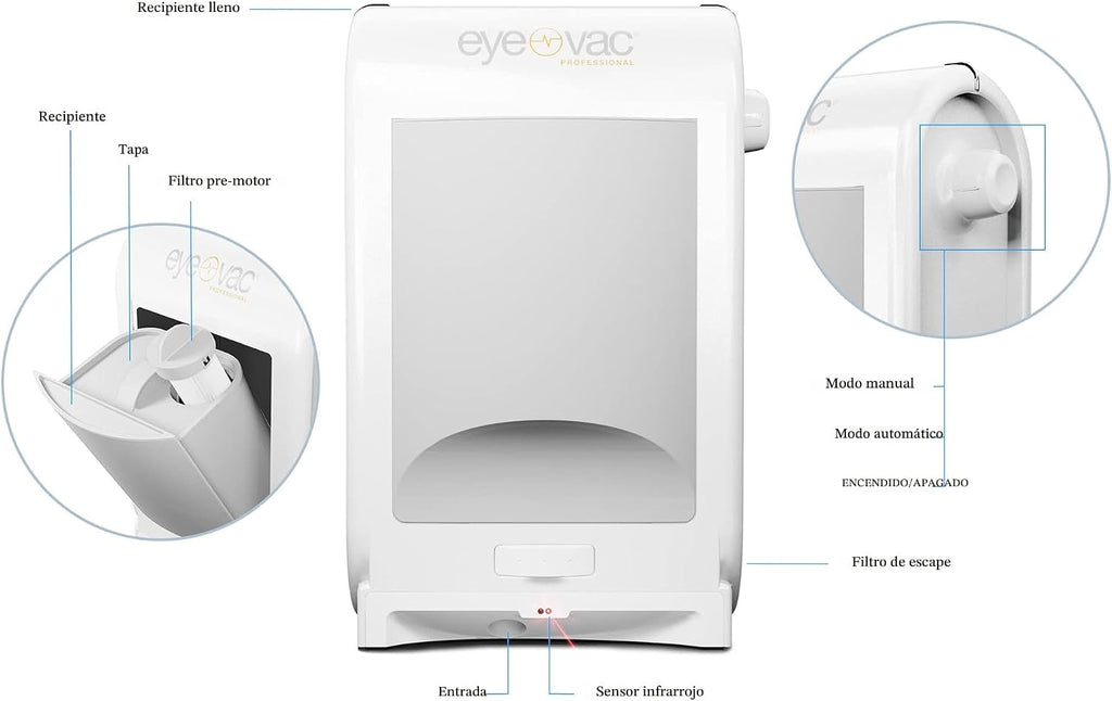 EyeVac Pro Aspiradora sin contacto con recogedor automático - Ultra...
