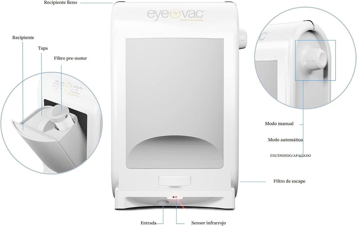 EyeVac Pro Aspiradora sin contacto con recogedor automático - Ultra...