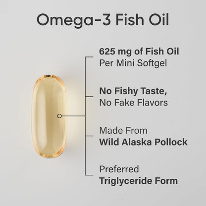 Sports Research® Mini-cápsulas blandas de aceite de pescado Omega-3...