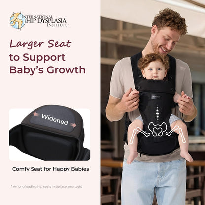 Momcozy Portabebés con asiento de cadera, transporte orientado haci...