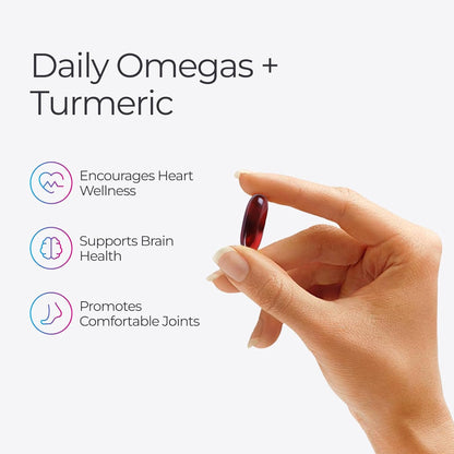 Livingood Daily Omega 3 6 9 Plus Curcumina de cúrcuma - Suplemento...
