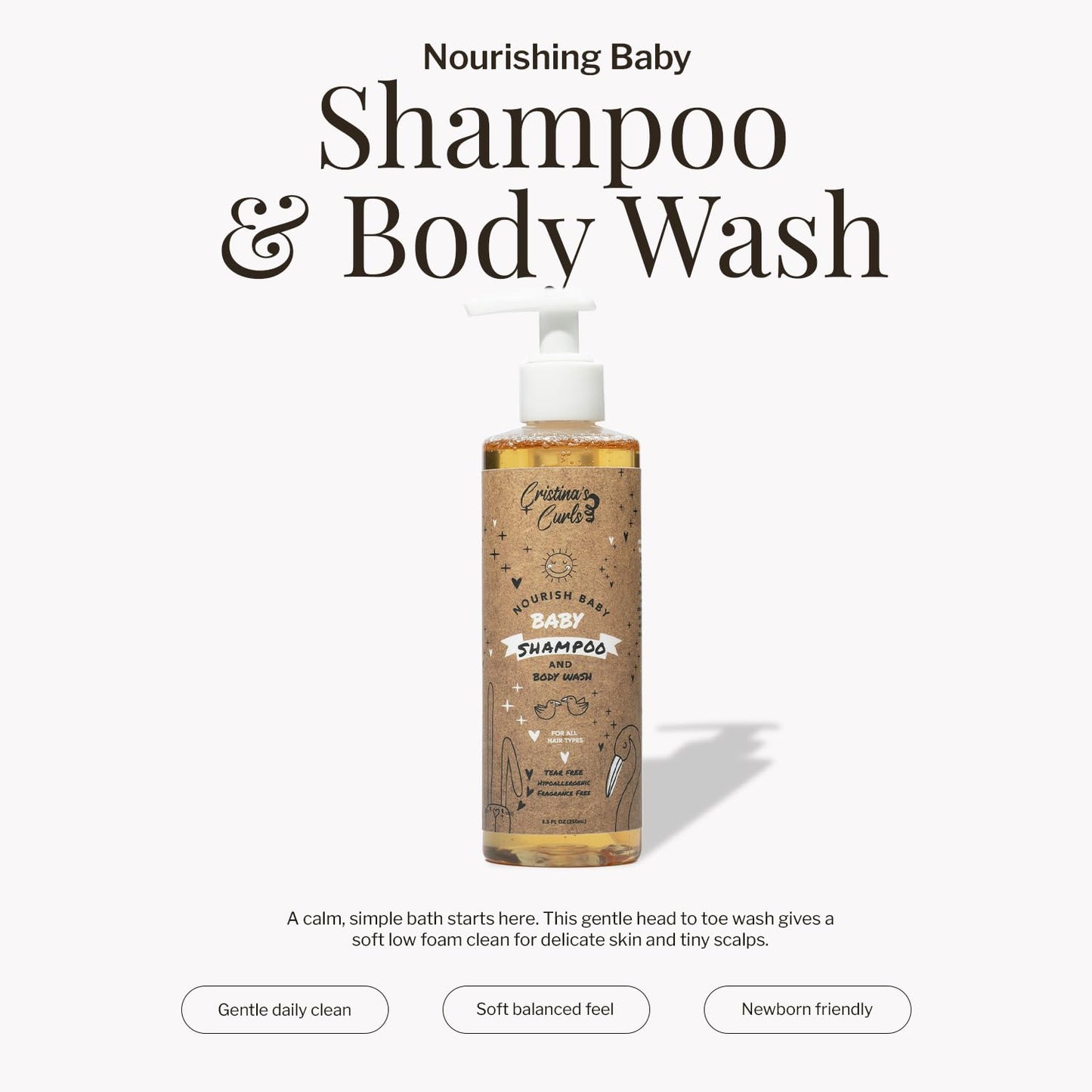 Cristina's Curls Champú para bebés y gel de baño \u2013 Limpiez...