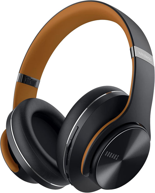 DOQAUS Auriculares Bluetooth sobre la oreja, tiempo de reproducción...