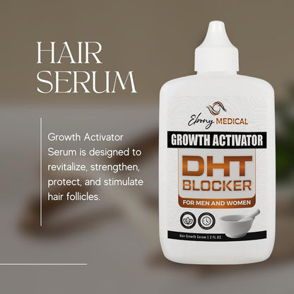 Ebony Medical Hair Support Serum - Fórmula Procapil que bloquea DHT - Fortalece el adelgazamiento del cabello y la salud del cuero cabelludo - Suero liposomal para el cuero cabelludo para un cabello más completo y grueso - 2 onzas líquidas