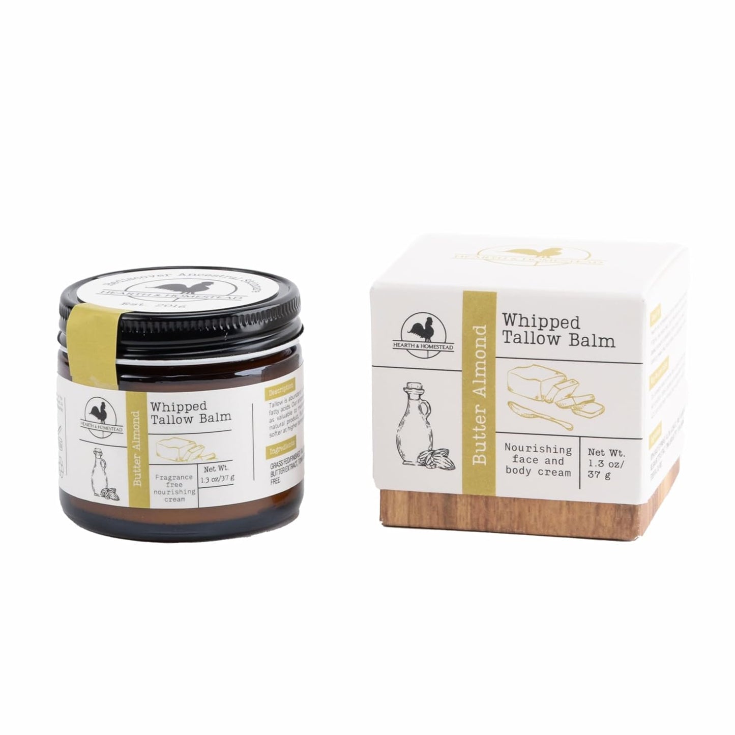 Hearth and Homestead: Bálsamo de Tallow Batido Hecho a Mano (Manteq...