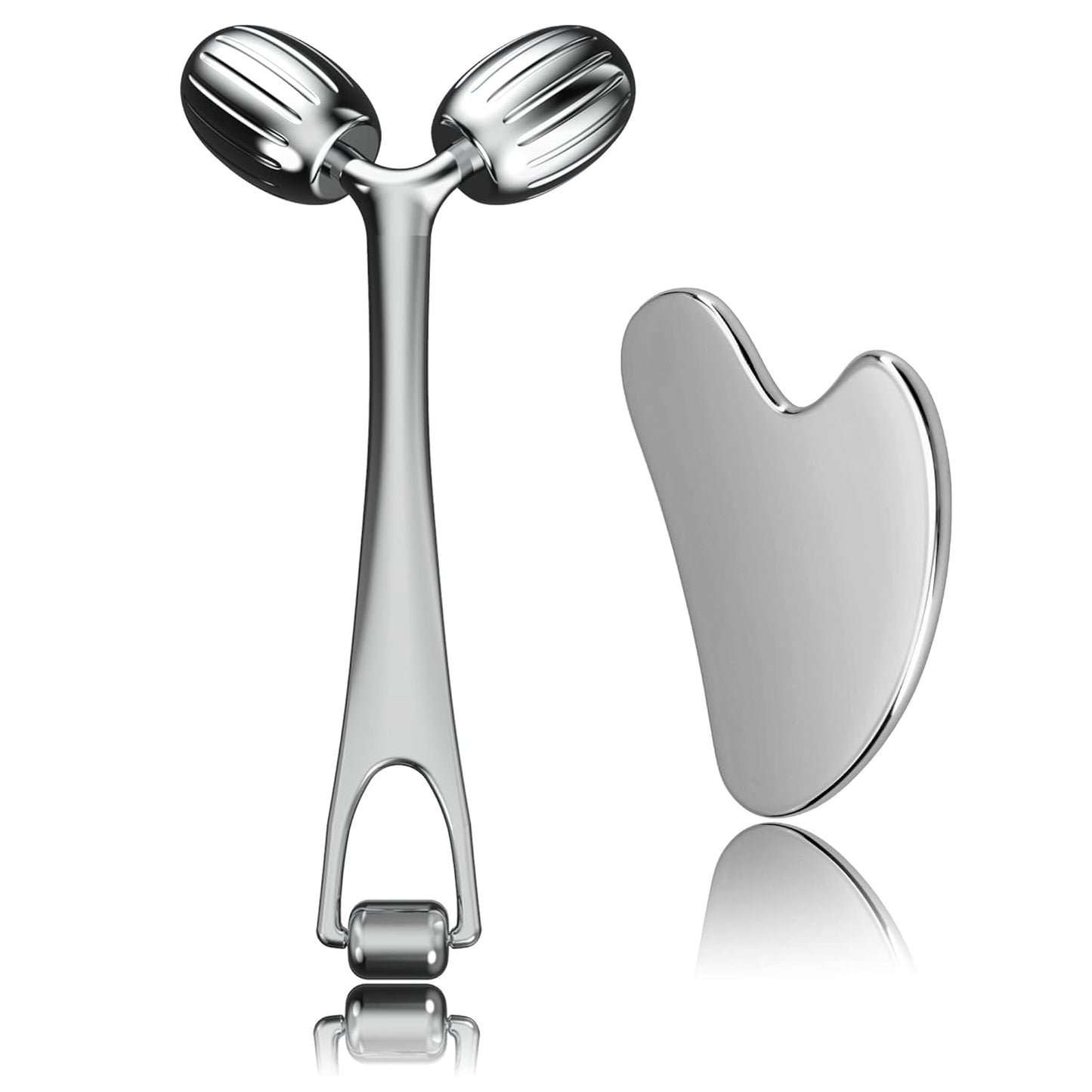 Yeamon Gua Sha - Juego de herramientas faciales y rodillos faciales...