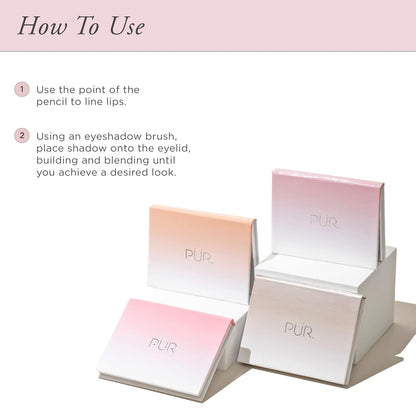 PÜR MINERALS On Point - Paleta de sombras para ojos, tonos mate, br...