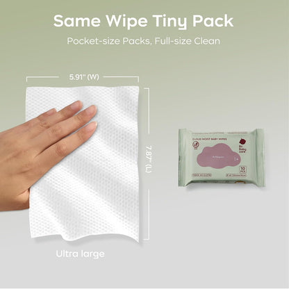 Bc Babycare Cloud Wet Toallitas de viaje para bebé, paquete de 6, t...