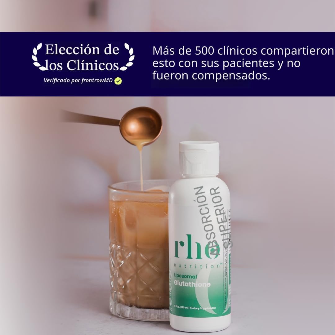 Rho Nutrition Glutatión liposomal: suplemento líquido de glutatión...